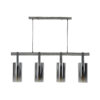 D - Hoyz - Hanglamp Verchroomd Glas - Industrieel - 4xØ12 - Transparant