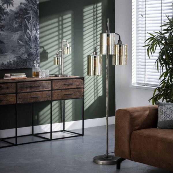 a911-53fd-41d8-bed8-fad4b9c8f6f8.jpg D - Hoyz - Tafellampen Harbor - Dubbele Tafellamp - Vintage Lamp - Metaal en Glas