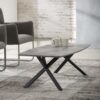 D - Hoyz - Salontafel MDF - Ovaal blad - Betonlook - 120CM