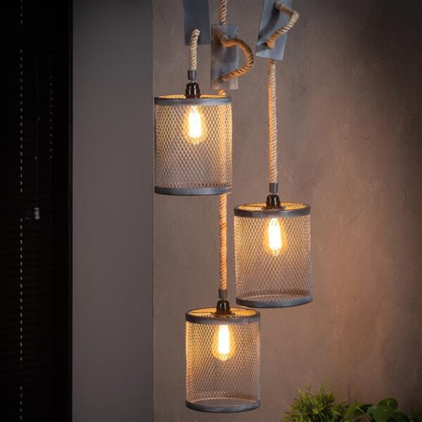 D - Hoyz - Hanglamp - 3x Ø20 cm mesh - Hanglampen - Diverse hoogtes