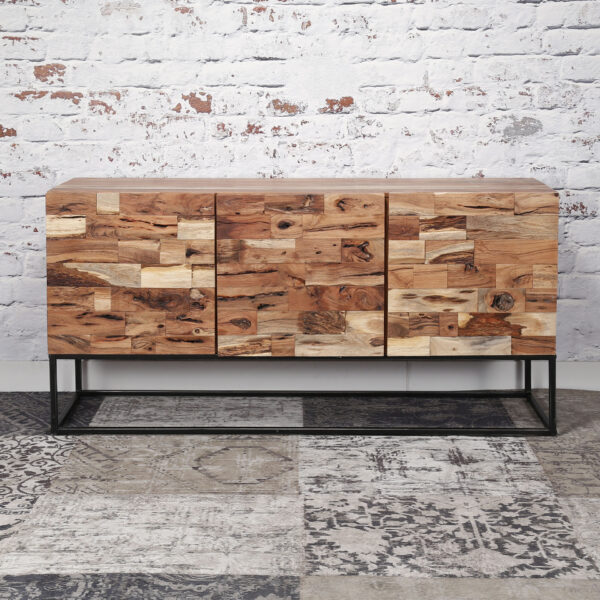 D - Hoyz - Dressoir Mill - 3 Deuren - 160cm - Bruin - Acaciahout