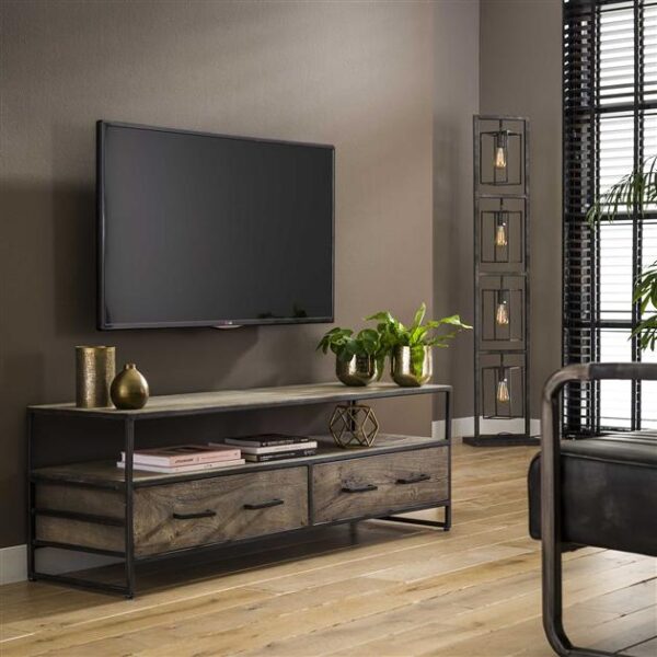 D - Hoyz - TV-meubel Turf - 135cm - Grijs - Hout
