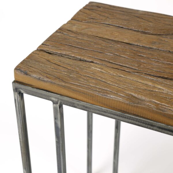 D - Hoyz - Laptoptafel Hardhout - Bruin - Bijzettafel - 45x35x62