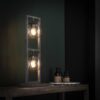 D - Hoyz - Tafellamp Tower - 2x Ø15 Lampen - Glas - Grijs/Zwart