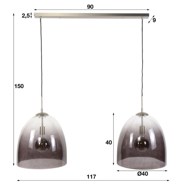 b094-741d-42ca-b57a-642c3106a82d.jpg D - Hoyz - Hanglamp Shaded - 2x Ø40 - Ovaal - Glas