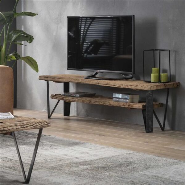 b0e1-d76d-4b32-aea5-a60cfc7db727.jpeg D - Hoyz - TV-meubel 160x40 - Bruin - Hardhout - Handgemaakt