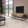 D - Hoyz - TV-meubel Lodge - 135cm - 2 Lades - Bruin - Hout