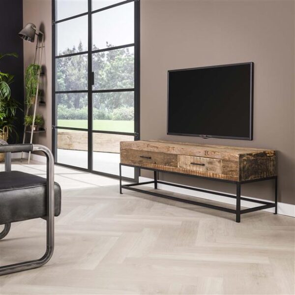 D - Hoyz - TV-meubel Lodge - 135cm - 2 Lades - Bruin - Hout