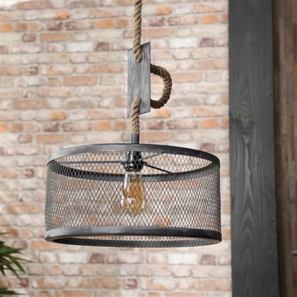 D - Hoyz - Hanglamp - Ø40 cm mesh - Verstelbaar Touw - Rond