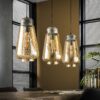 b68c-3011-4c4b-b28e-a32e0a52298f.jpg D - Hoyz - Hanglamp met 3 druppelvormige lampen - Amberkleurig glas - 150cm