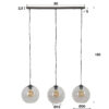 b84a-b593-4d16-9717-c859e41bd62b.jpg D - Hoyz - Hanglamp Sphere Helder Glas - 3 Lampen - Ø30 - 120x15x30