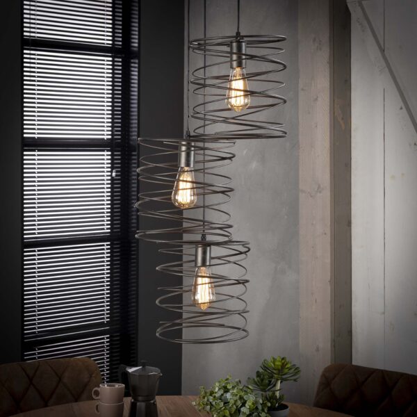 b851-99ea-4b2b-9742-9f68d37d6671.jpg D - Hoyz - Hanglamp - 3 Metalen Spiraalvormige Hanglampen - Diverse Hoogtes