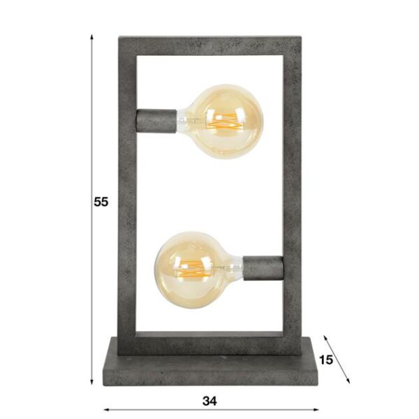 b88c-2999-41b1-a953-f9ab5ee6569a.jpeg D - Hoyz - Tafellamp Industrieel - 2 Lampen - Steps Collectie - Grijs/Zwart