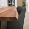 D - Hoyz - Eetkamertafel - Stam - Zwart RVS Onderstel - 240x100x77