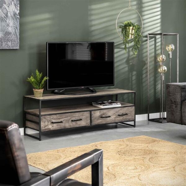 D - Hoyz - TV-meubel Turf - 135cm - Grijs - Hout