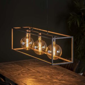 D - Hoyz - Hanglamp - 3 Armatuur Punten - Stalen Frame - Serie Giant Square