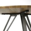 D - Hoyz Collection - Eetkamertafel blad rond - Eettafel Eiken - Staal Frame - Voor 4 Personen - Ø120