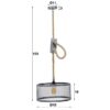 D - Hoyz - Hanglamp - Ø40 cm mesh - Verstelbaar Touw - Rond