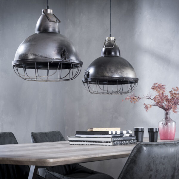 D - Hoyz - Hanglamp Industry Raster -  2xØ38 Lamp - Grijs