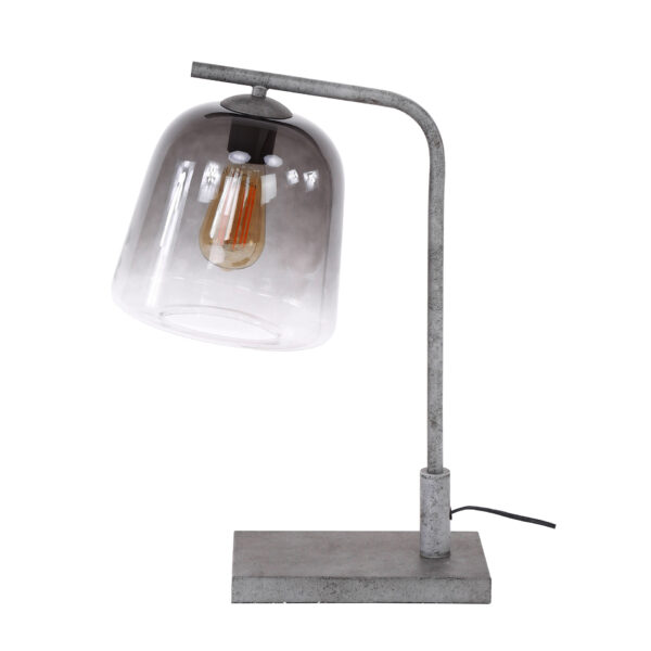 c21a-c506-49bf-bbc1-0266512388f6.jpg D - Hoyz - Tafellamp Grey Shaded - 1 Lamp - Grijs/Zwart