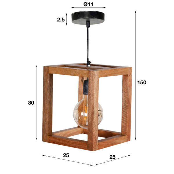 c23e-56a8-4891-88ca-6906fded2cef.jpg D - Hoyz - Hanglamp - 1x Mango Houten Frame - Hanglamp - 25x25 cm