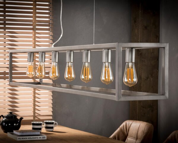 c511-fcad-424c-a4d5-92cfd05c98e2.jpg D - Hoyz - Hanglamp Vierkant Buis - 7 Lampen - Rechthoek - 170x25x150