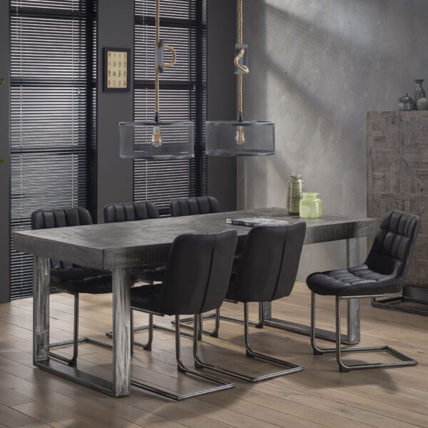 c62e-acf9-4500-b8a7-dece3aa622bd.jpg D - Hoyz - Eetkamertafel Grado - Hout - Industrieel - Grijs - 200x95x78
