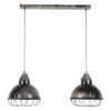 D - Hoyz - Hanglamp Industry Raster -  2xØ38 Lamp - Grijs