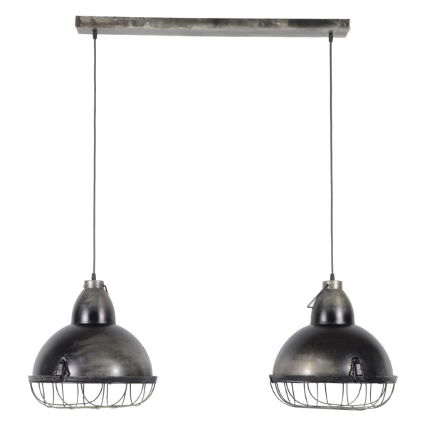 D - Hoyz - Hanglamp Industry Raster -  2xØ38 Lamp - Grijs