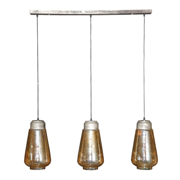 c7d8-c81d-458b-b2ee-7dcb7fff8aad.jpg D - Hoyz - Hanglamp met 3 druppelvormige lampen - Amberkleurig glas - 150cm