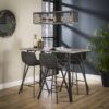 D - Hoyz - Bartafel Rechthoekige Buis - 140x70x92 - Hout
