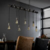 D - Hoyz - Hanglamp Industrial Tube - 7xØ12 - Grijs/Zwart
