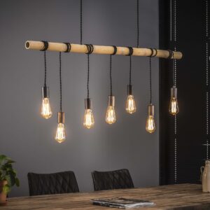 D - Hoyz - Hanglamp Bamboo Wikkel - 7 Lampen - 120x6x150
