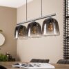 D - Hoyz - Hanglamp Grey Shaded - 3 Lampen - 97x23x150