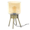 ce77-0f40-4c0c-a793-6f375413e75a.jpg D - Hoyz - Tafellamp Amber - Vintage Tafellamp van Metaal en Glas - Goudkleurig