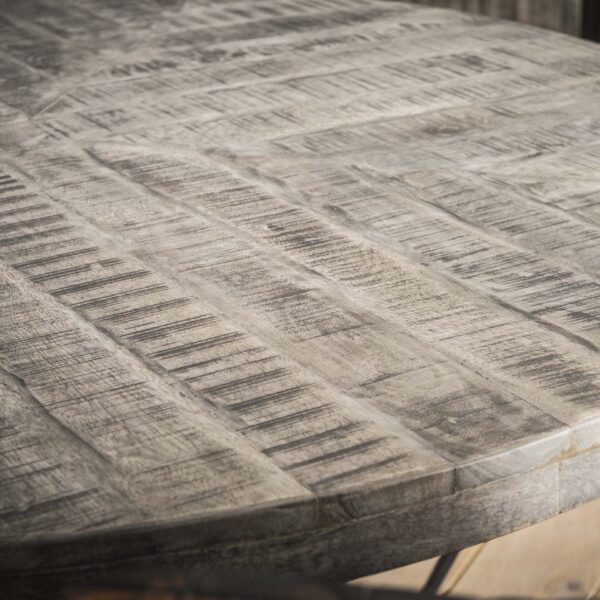 cf11-ce15-4d80-9f67-076b8e0faf9d.jpg D - Hoyz Collection - Eetkamertafel blad rond - Mangohout - Grijze Afwerking - Metalen Onderstel - 5 Personen - Ø120
