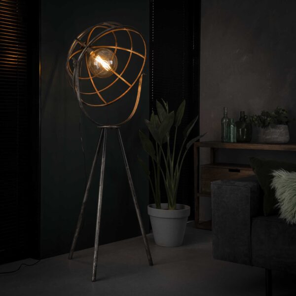 d07f-76c6-4d10-8cfb-b20469701d85.jpg D - Vloerlamp Dome - Ø60 - Driepoot Frame - Grijs - 72x65x165