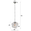 D - Hoyz - Hanglamp Rock Clear - 1 Lamp - Lamp in Rots - Industrieel
