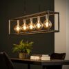 D - Hoyz - Hanglamp - 5 Armatuur Punten - Stalen Frame 45 graden - Vintage Look