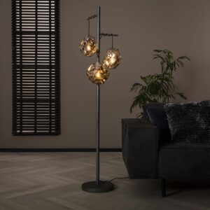 D - Hoyz - Vloerlamp Rock - 3 Lampen - Zwart/Grijs - 47x47x170