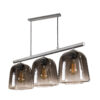 D - Hoyz - Hanglamp Grey Shaded - 3 Lampen - 97x23x150