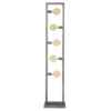 D - Vloerlamp Industrieel - 5 Lampen - Steps Collectie - Zwart/Grijs