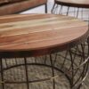 D - Hoyz - Salontafels - Set van 2 - Houten Onderkant - Metalen Frame - 76x76x36