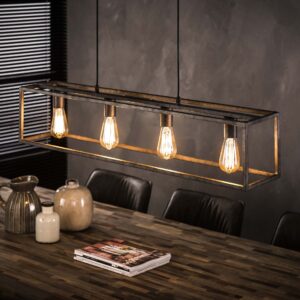 D - Hoyz - Hanglamp Cubic - 4 Lampen - Grijs/Zwart - Industrieel