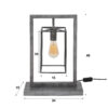 D - Hoyz - Tafellamp Cubic Tower - 1 Lamp - Grijs/Zwart - Industrieel