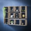 D - Hoyz - Wandschap Teca - Wandkast - 30x20x65 - Bruin