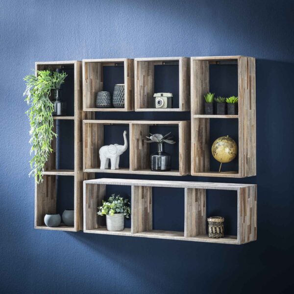 D - Wandschap Teca 65 cm uit assortiment