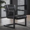 D - Hoyz - Fauteuil Vintage - Antraciet - 2 Stuks