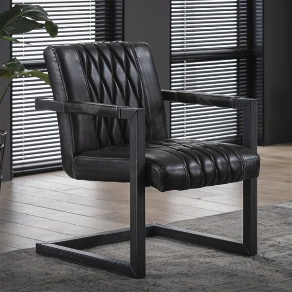 D - Hoyz - Fauteuil Vintage - Antraciet - 2 Stuks