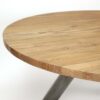 daae-3059-4cef-8ba3-696743c6b02c.jpg D - Hoyz Collection - Eetkamertafel Blad Rond - Acaciahout - RVS - voor 5 Personen - Ø120